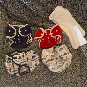 Thirsties Modern Cloth Diapers with Hemp Inserts.